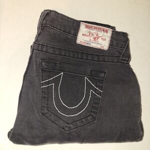 True Religion Moto Super Skinny Women's Size 29x30 Stretch Black Denim Jeans